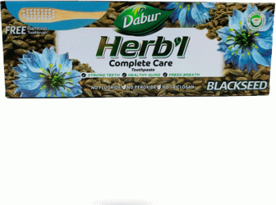 Зубная паста Черный тмин + щетка (Herb'l Black seed Toothpaste), Dabur, 150 г