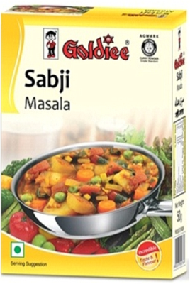 Сабджи Масала, приправа для овощных блюд (Sabji Masala), Goldiee, 100 г 