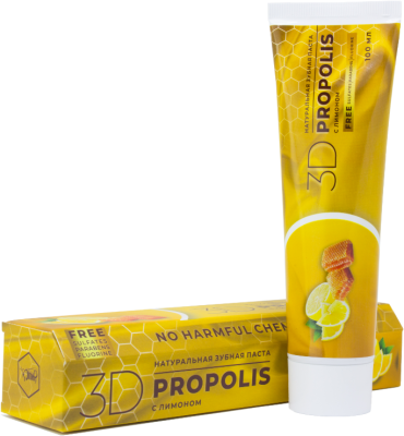 Зубная паста «3D Propolis» с лимоном, Жива, 100 мл
