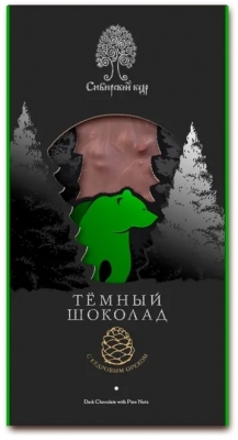 Шоколад темный с кедровым орехом, Сибирский Кедр, 100 г