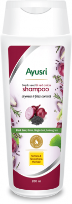 Шампунь для сухих и вьющихся волос с Черным Тмином и Красным Луком  (Black Seed and Red Onion Shampoo) Ayusri, 200 мл