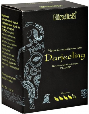 Чай черный цельнолистовой Дарджилинг (Darjeeling, первый сбор, категория FTGFOP, плантация Намринг, Индия), HINDICA, 100г