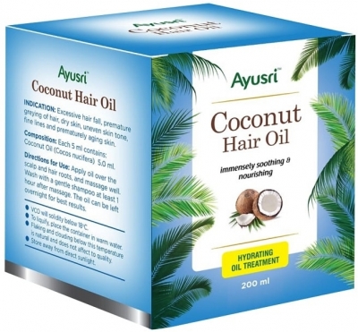 Кокосовое Масло для волос (Coconut Hair Oil) Ayusri, 200 мл