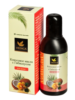 Масло для волос кокосовое с гибискусом Veda Vedica, 100мл