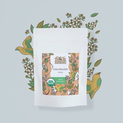 -70% Хна бесцветная (Colorless Henna) Indibird, 50г/1кг (срок 01/05/2025)