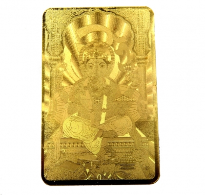 Янтра Ганеш, металл под золото, размер 5х8 см