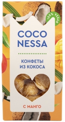 Конфеты из Кокоса Коконесса с Манго, Coconessa, 90г