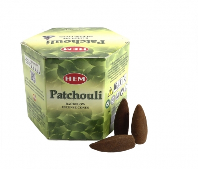 Благовония пуля Пачули стелющийся дым (Back Flow Patchouli) HEM, 40 шт 